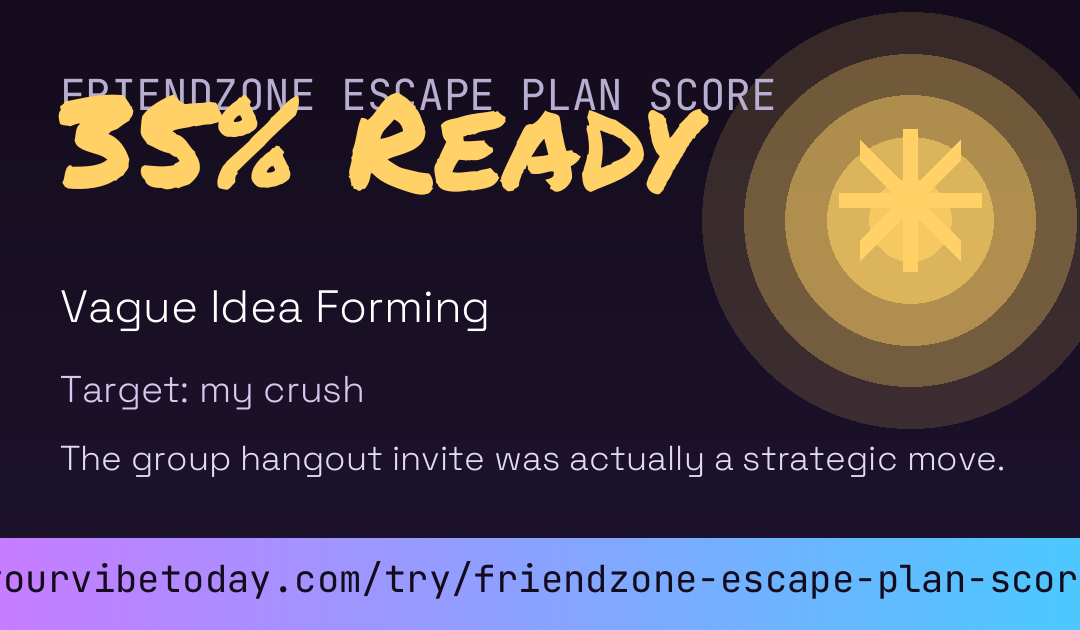 Friendzone Escape Plan Score card