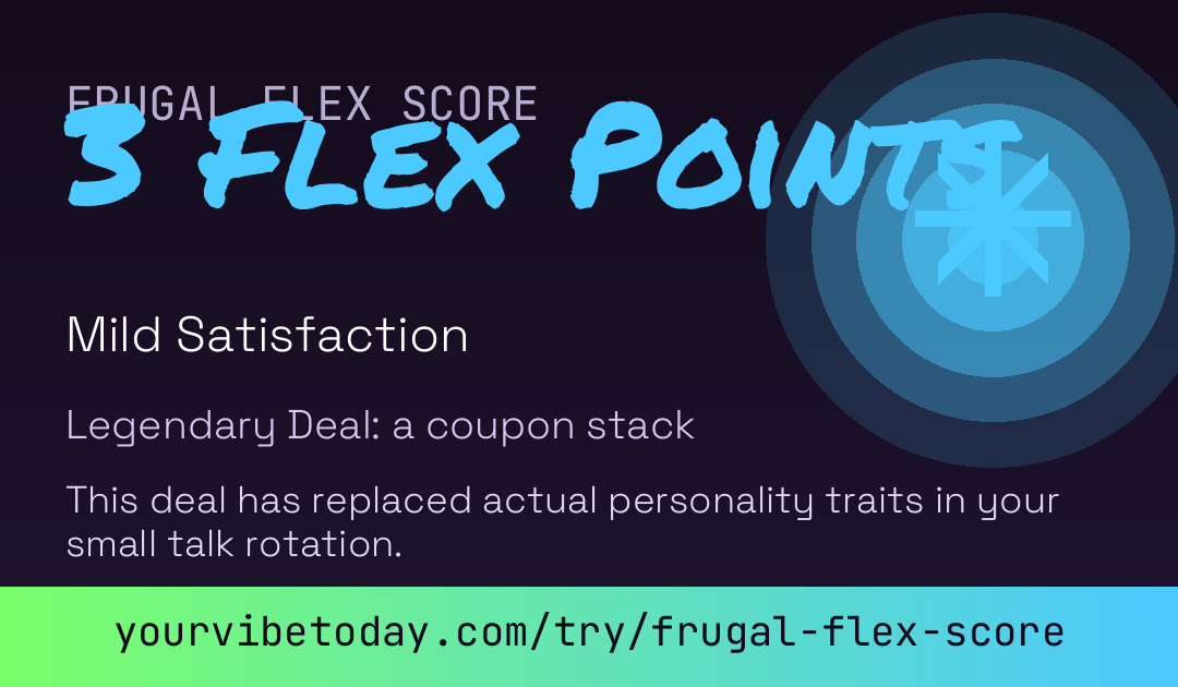 Frugal Flex Score card preview
