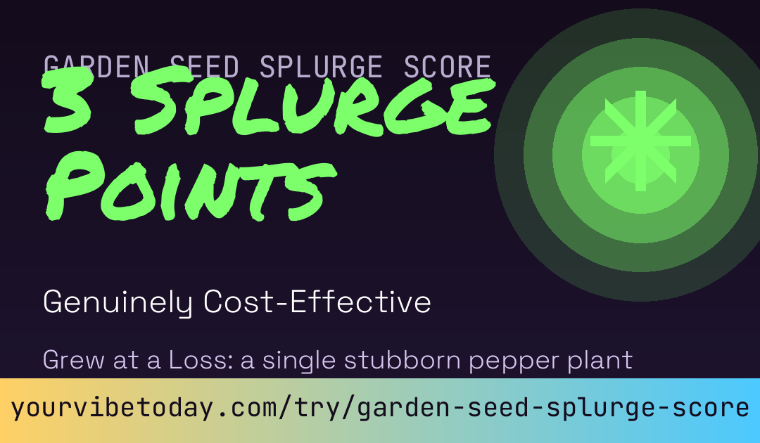 Garden Seed Splurge Score card preview