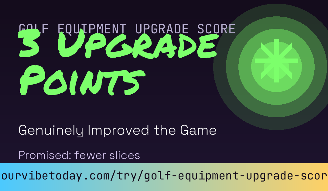 Golf Equipment Upgrade Score card preview