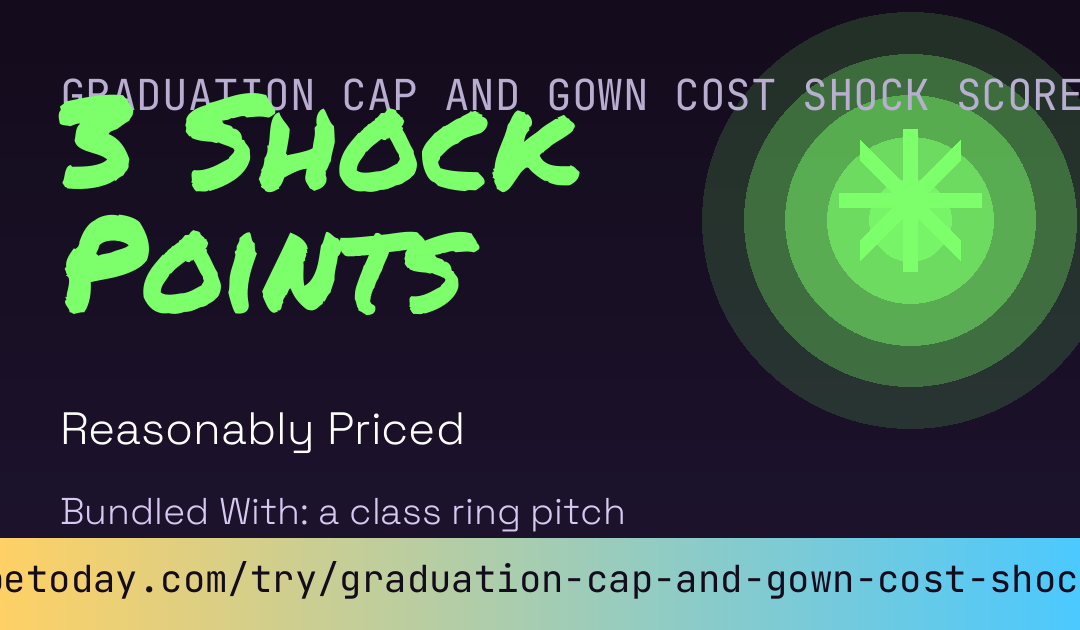 Graduation Cap and Gown Cost Shock Score card