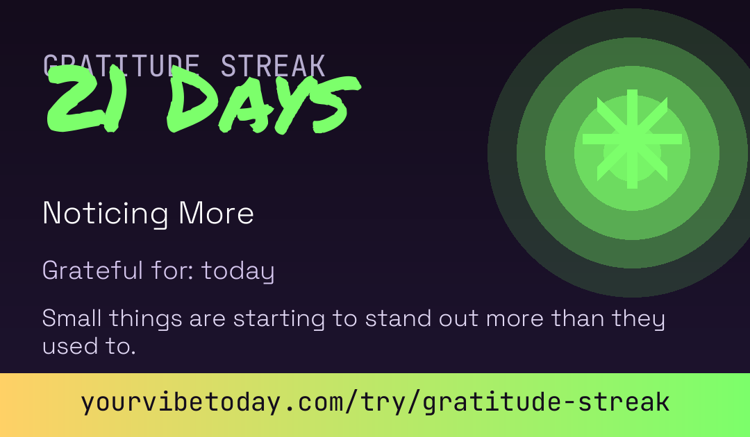 Gratitude Streak card