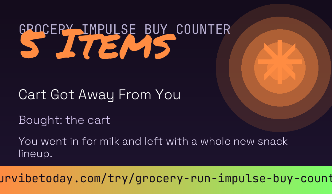 Grocery Run Impulse Buy Counter card