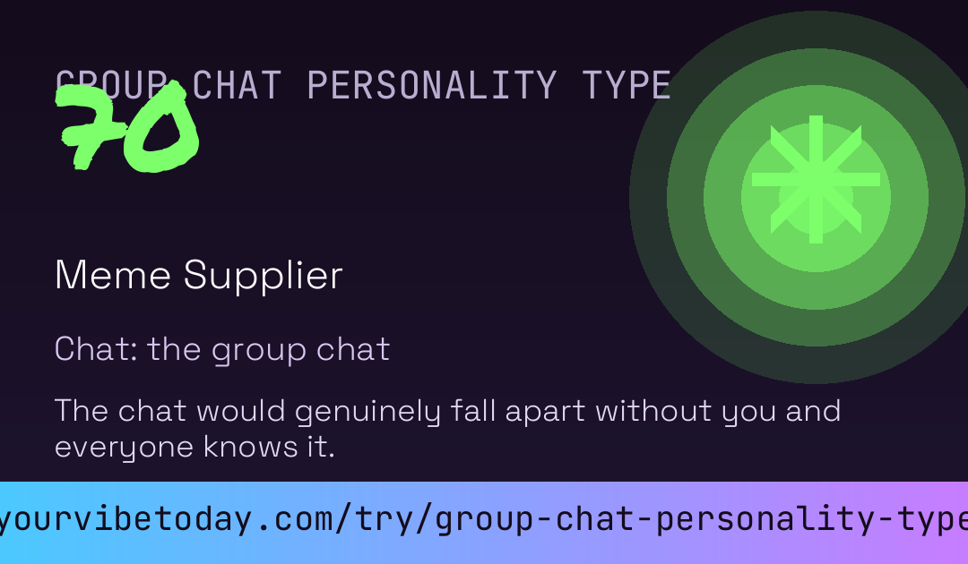Group Chat Personality Type card preview