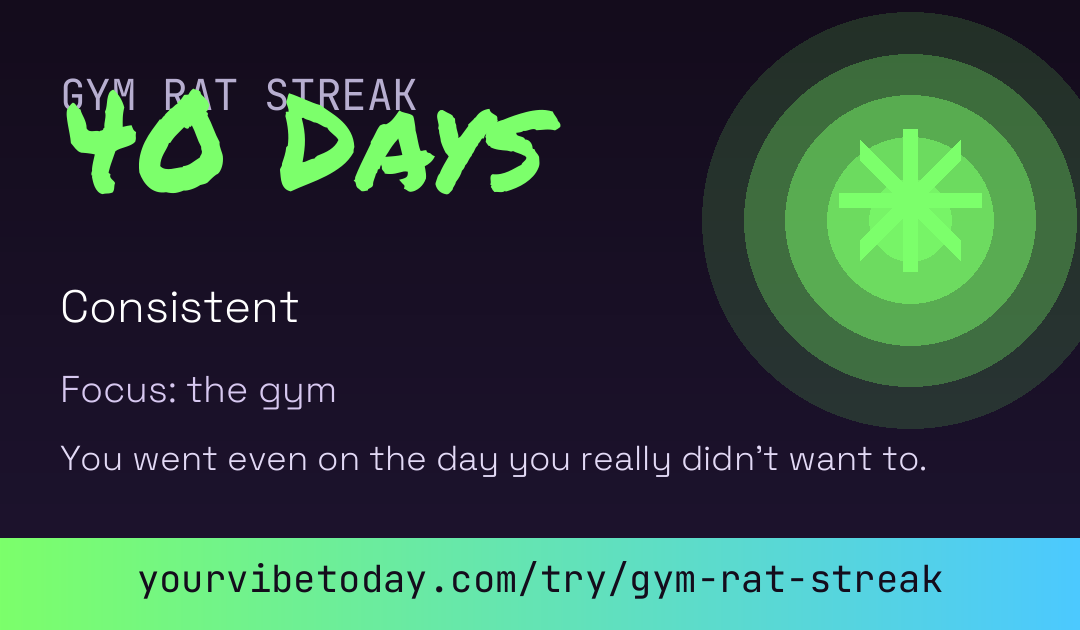 Gym Rat Streak card preview