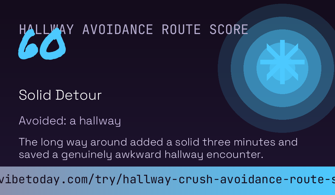 Hallway Avoidance Route Score card preview