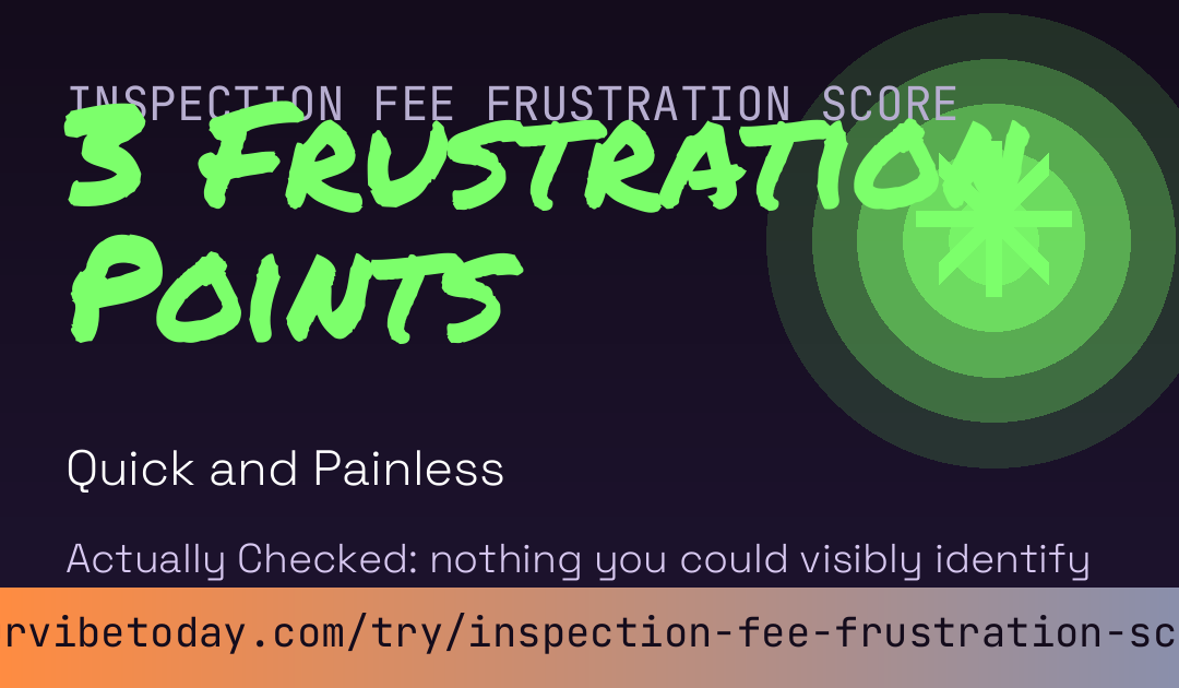 Inspection Fee Frustration Score card preview