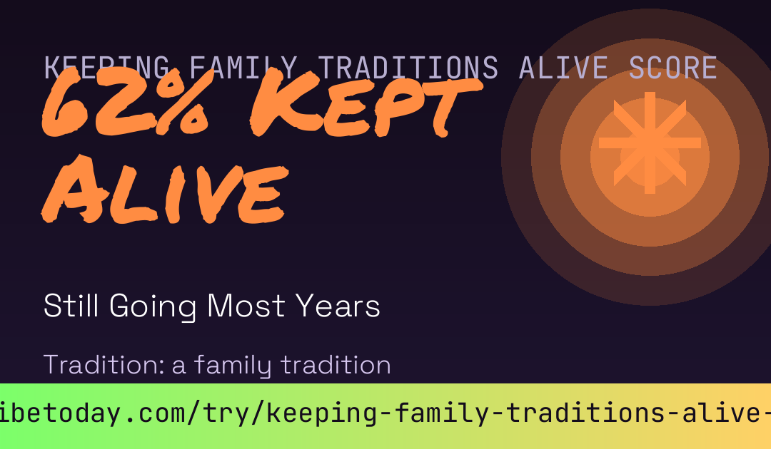 Keeping Family Traditions Alive Score card