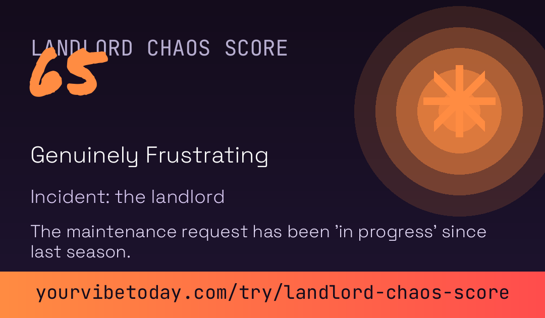 Landlord Chaos Score card