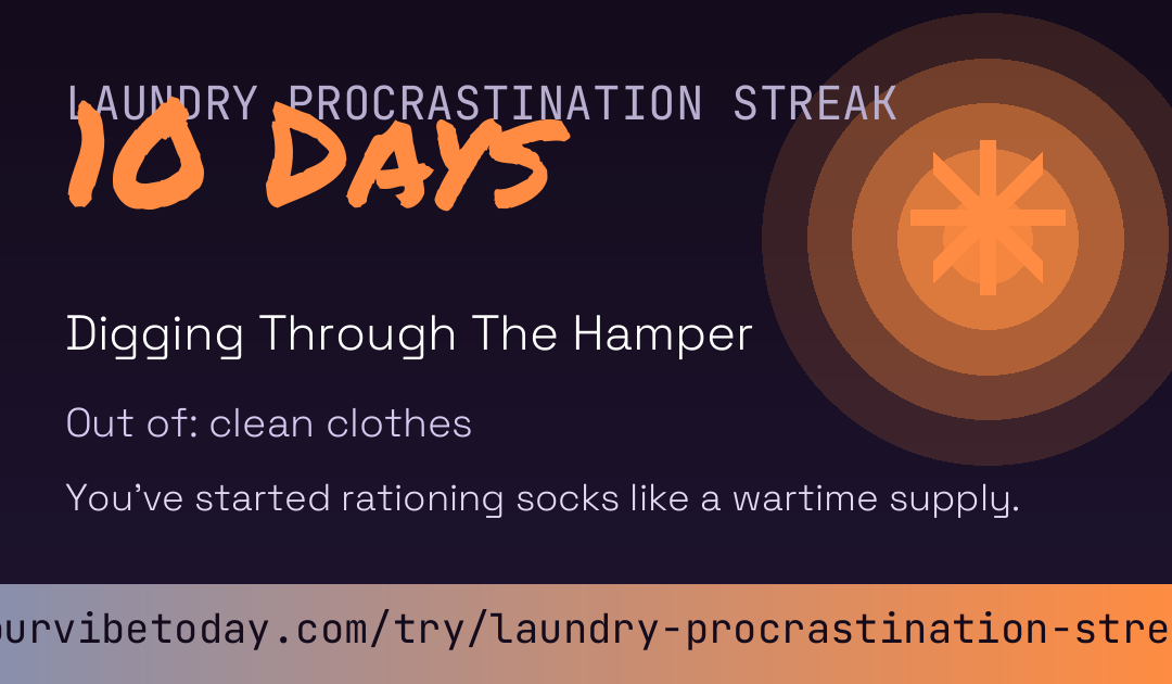Laundry Procrastination Streak card