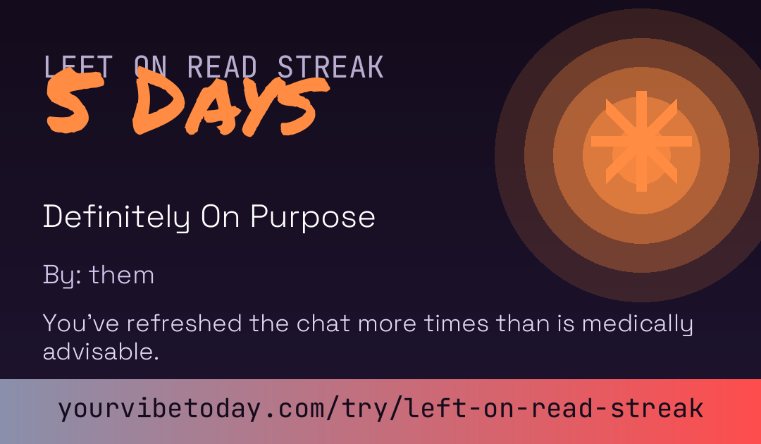 Left On Read Streak card