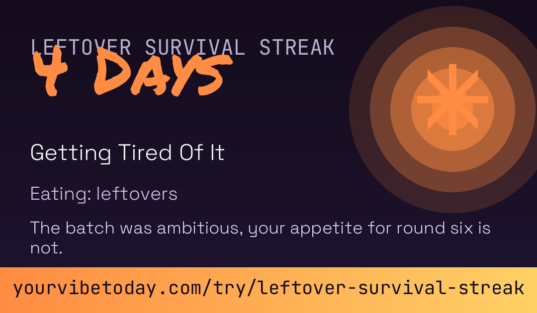 Leftover Survival Streak card