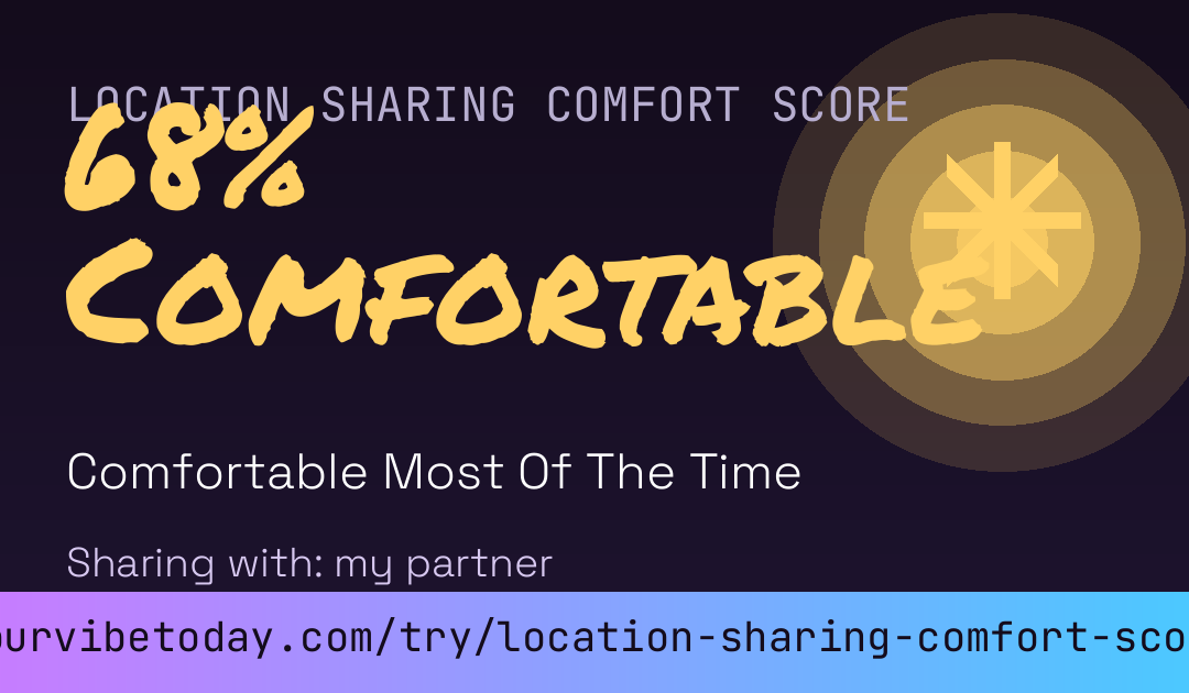 Location Sharing Comfort Score card preview