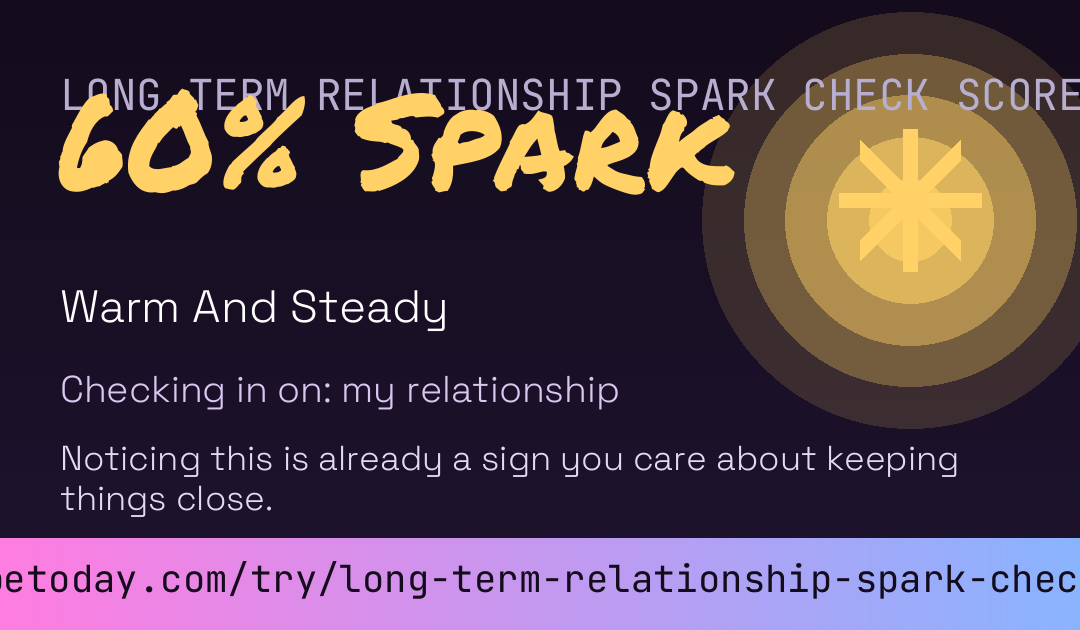 Long Term Relationship Spark Check Score card preview