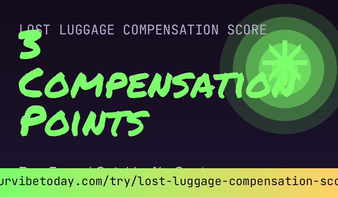 Lost Luggage Compensation Score card