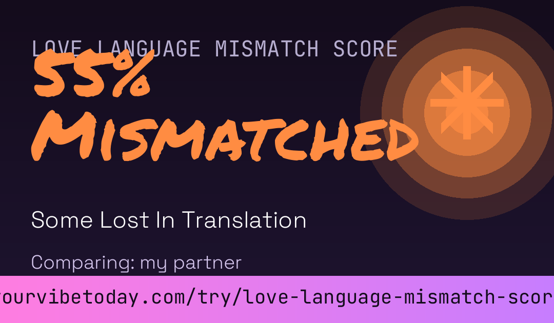 Love Language Mismatch Score card