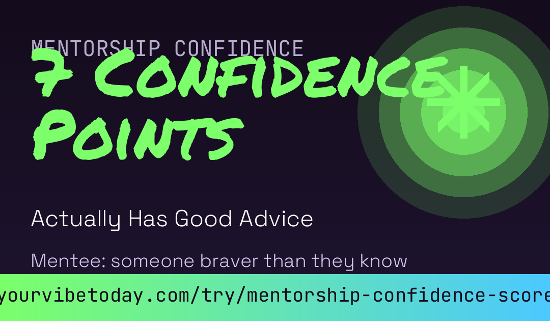 Mentorship Confidence Score card preview