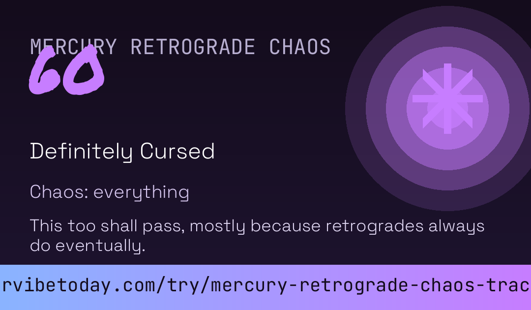 Mercury Retrograde Chaos Tracker card preview