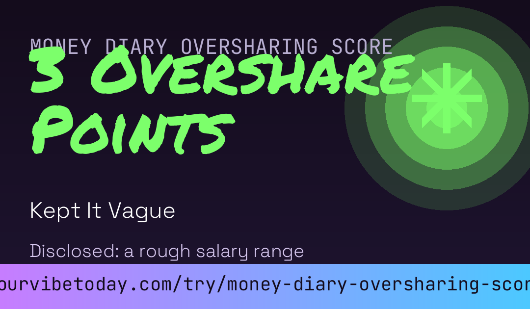 Money Diary Oversharing Score card preview