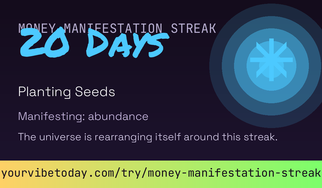 Money Manifestation Streak card preview