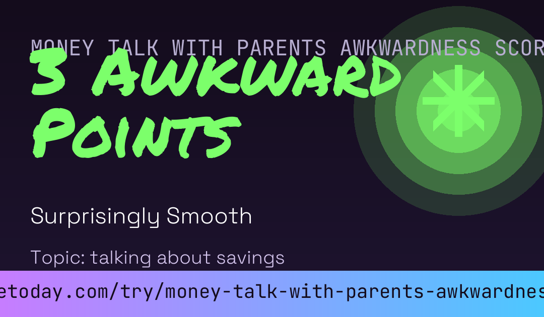 Money Talk With Parents Awkwardness Score card preview