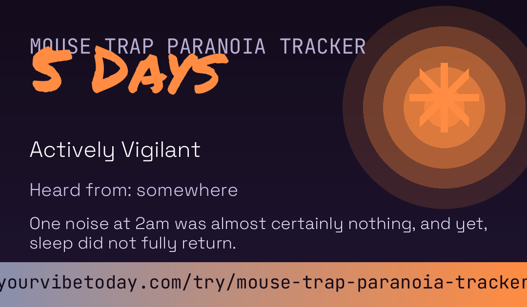 Mouse Trap Paranoia Tracker card