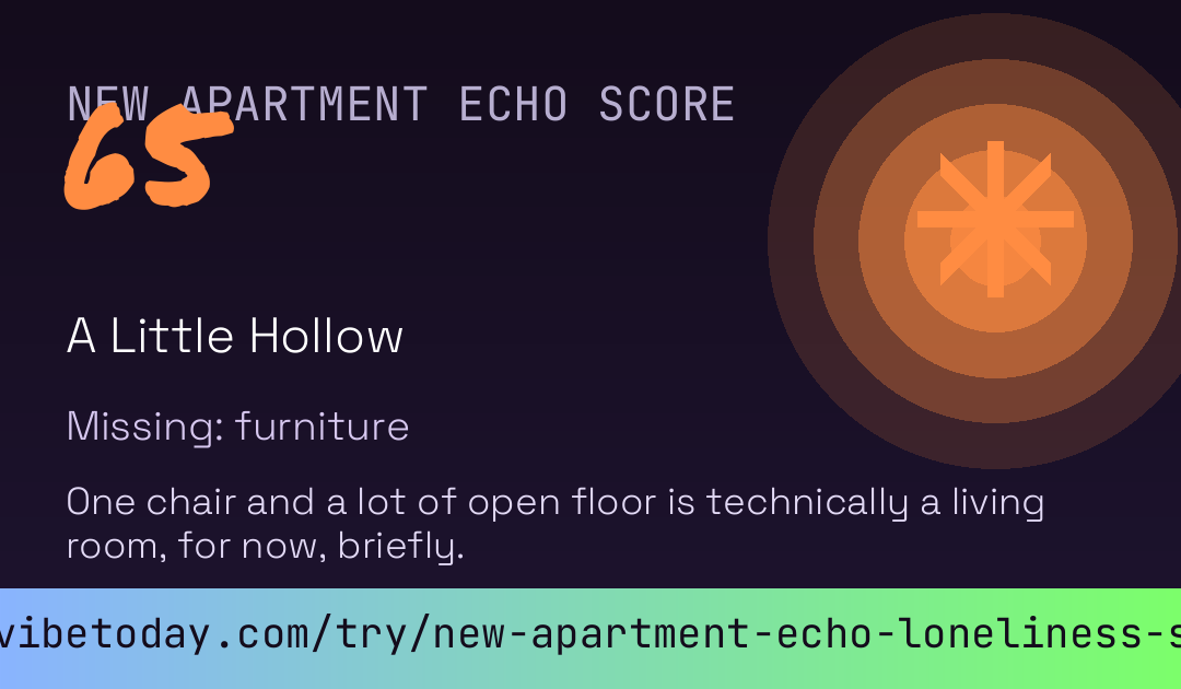 New Apartment Echo Loneliness Score card