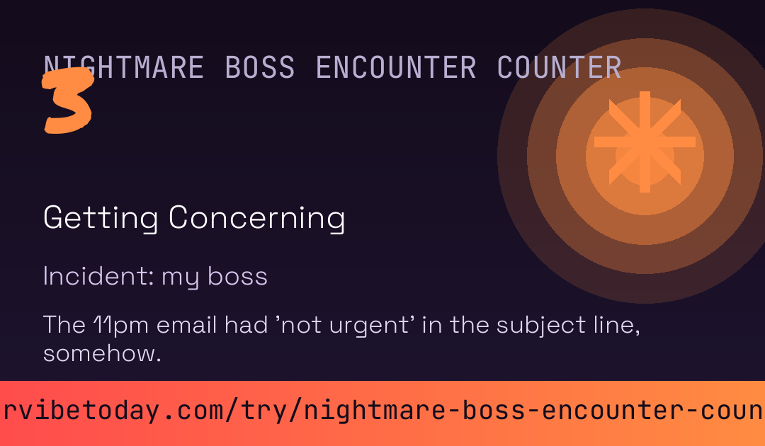 Nightmare Boss Encounter Counter card