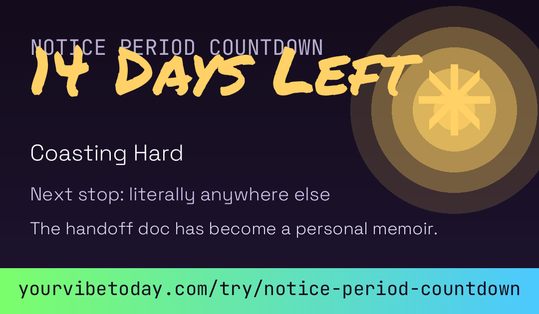 Notice Period Countdown card