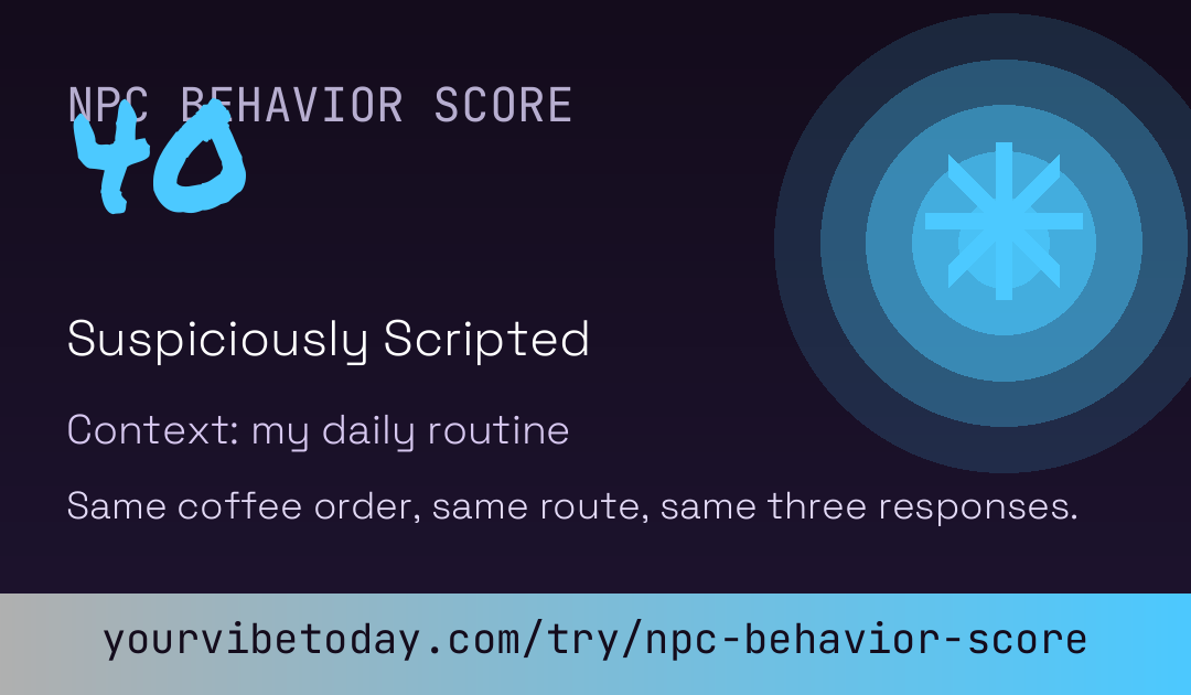 NPC Behavior Score card preview