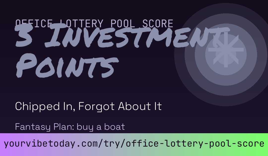 Office Lottery Pool Score card