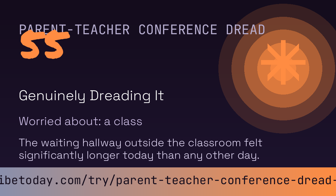 Parent-Teacher Conference Dread Score card preview