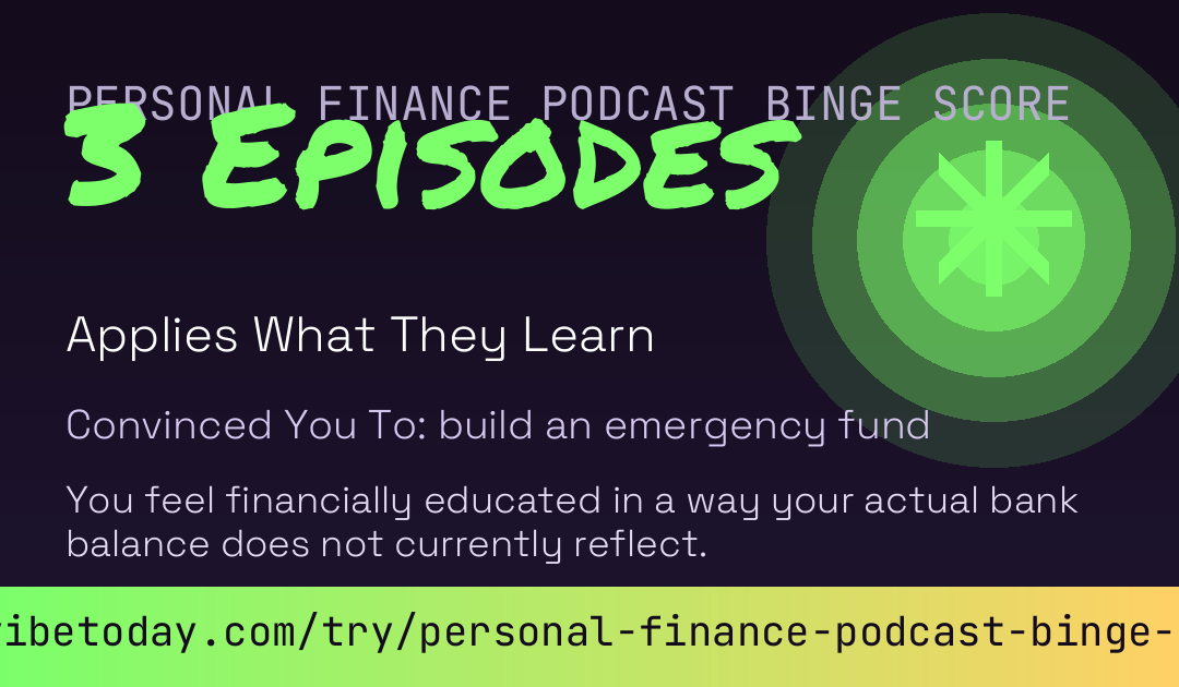 Personal Finance Podcast Binge Score card preview