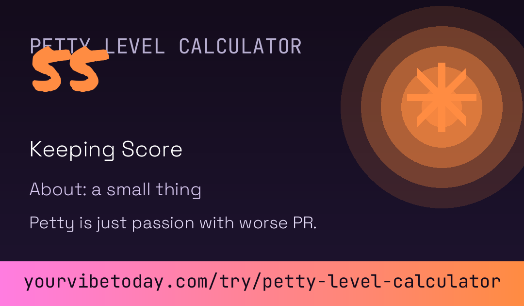 Petty Level Calculator card