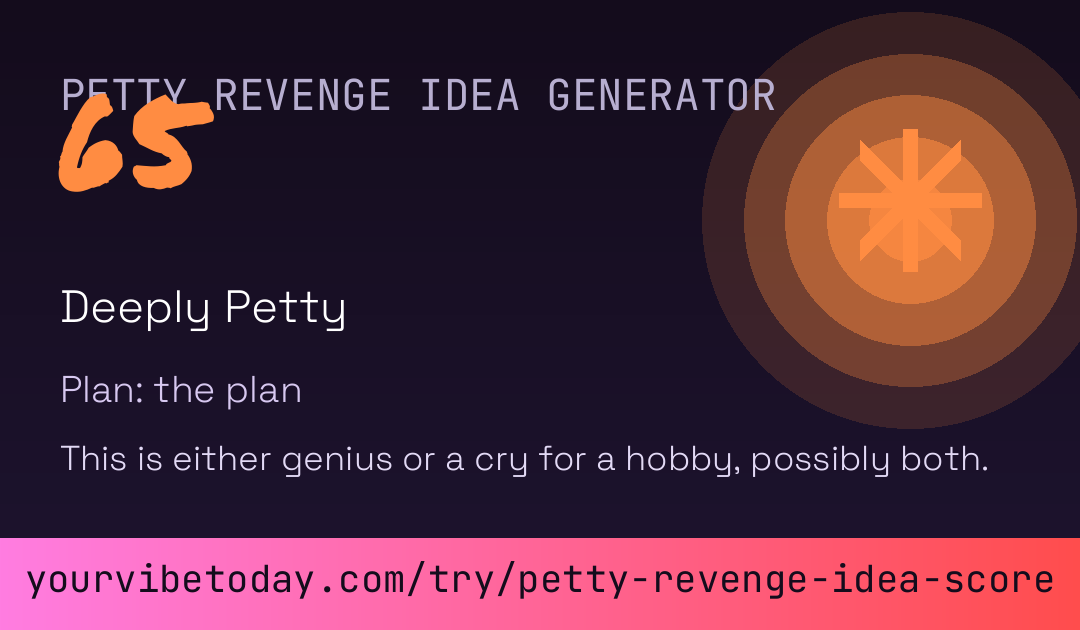 Petty Revenge Idea Generator card preview