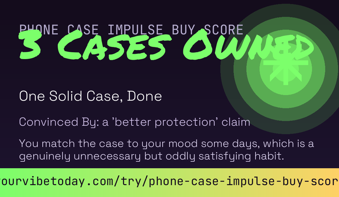 Phone Case Impulse Buy Score card preview