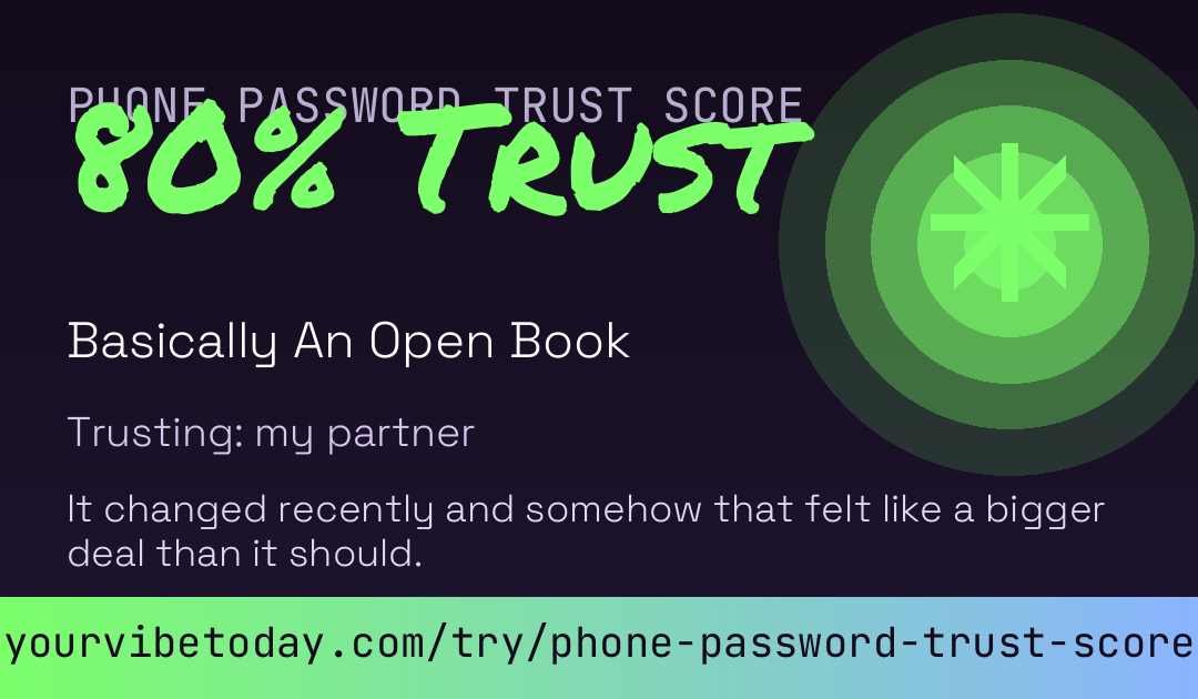Phone Password Trust Score card preview