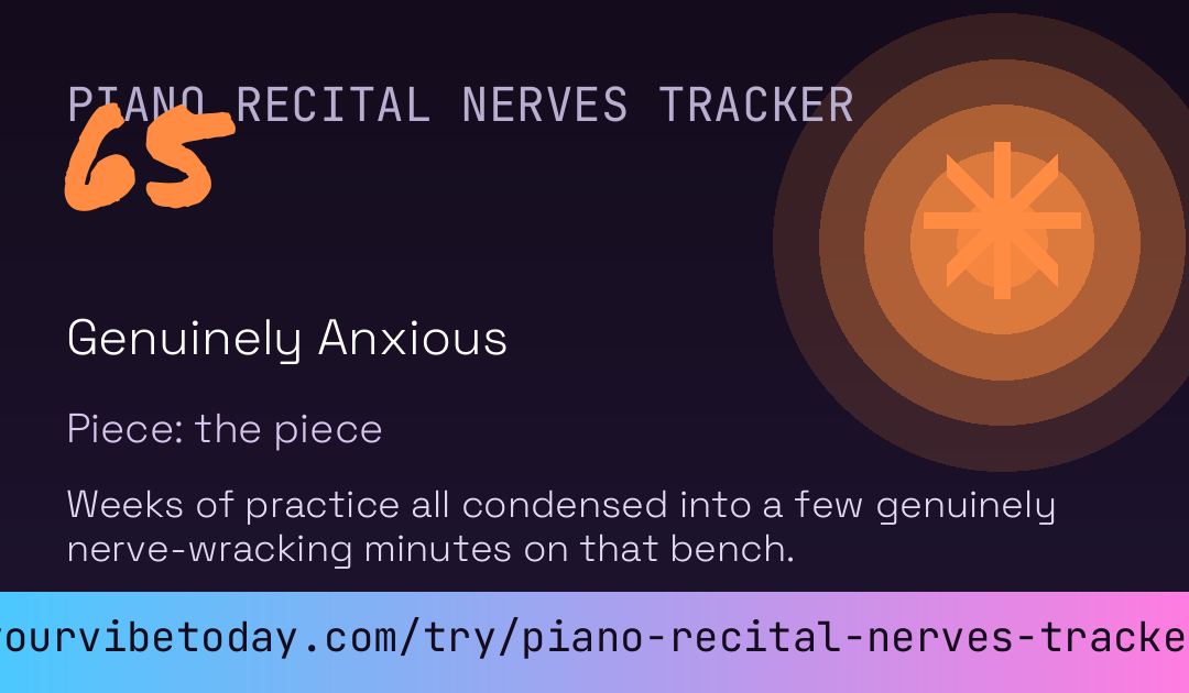 Piano Recital Nerves Tracker card preview