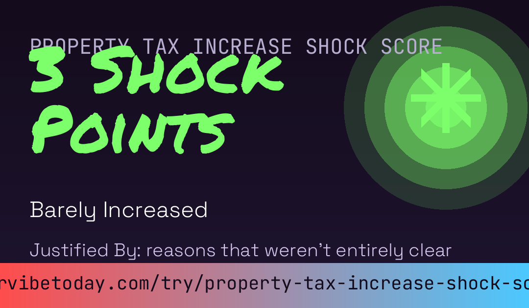 Property Tax Increase Shock Score card