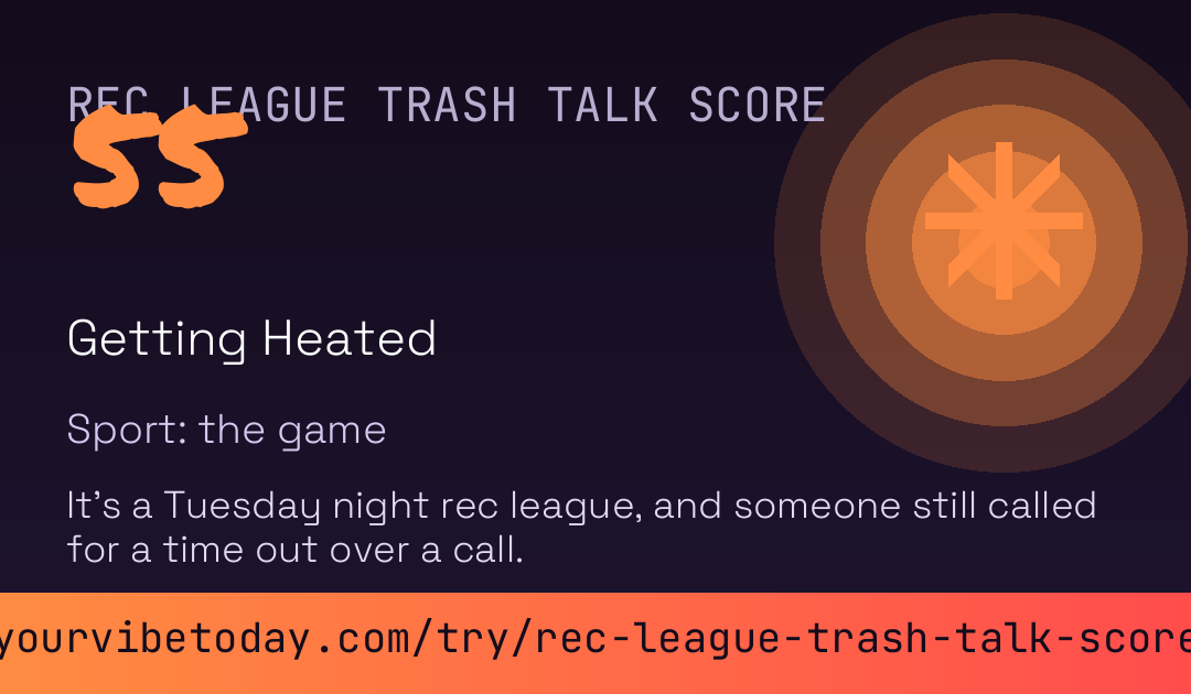 Rec League Trash Talk Score card preview