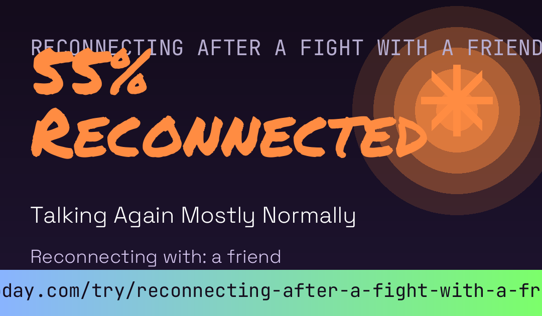 Reconnecting After A Fight With A Friend Score card preview