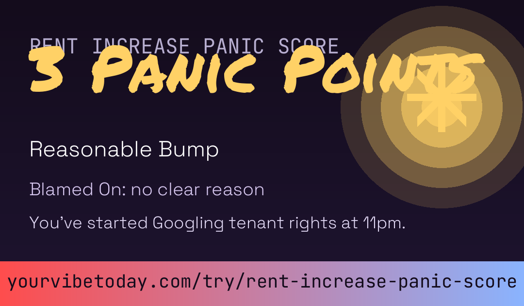 Rent Increase Panic Score card preview