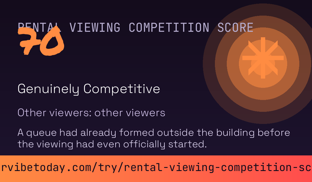 Rental Viewing Competition Score card