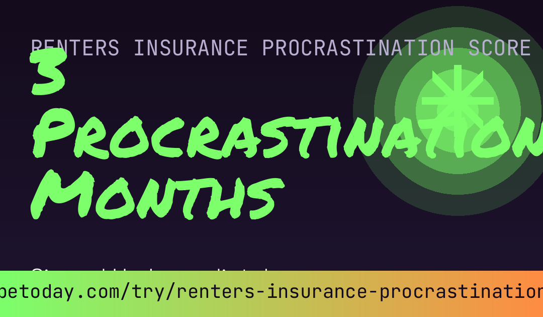 Renters Insurance Procrastination Score card preview