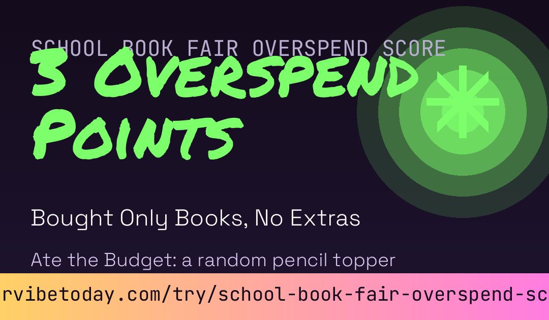 School Book Fair Overspend Score card