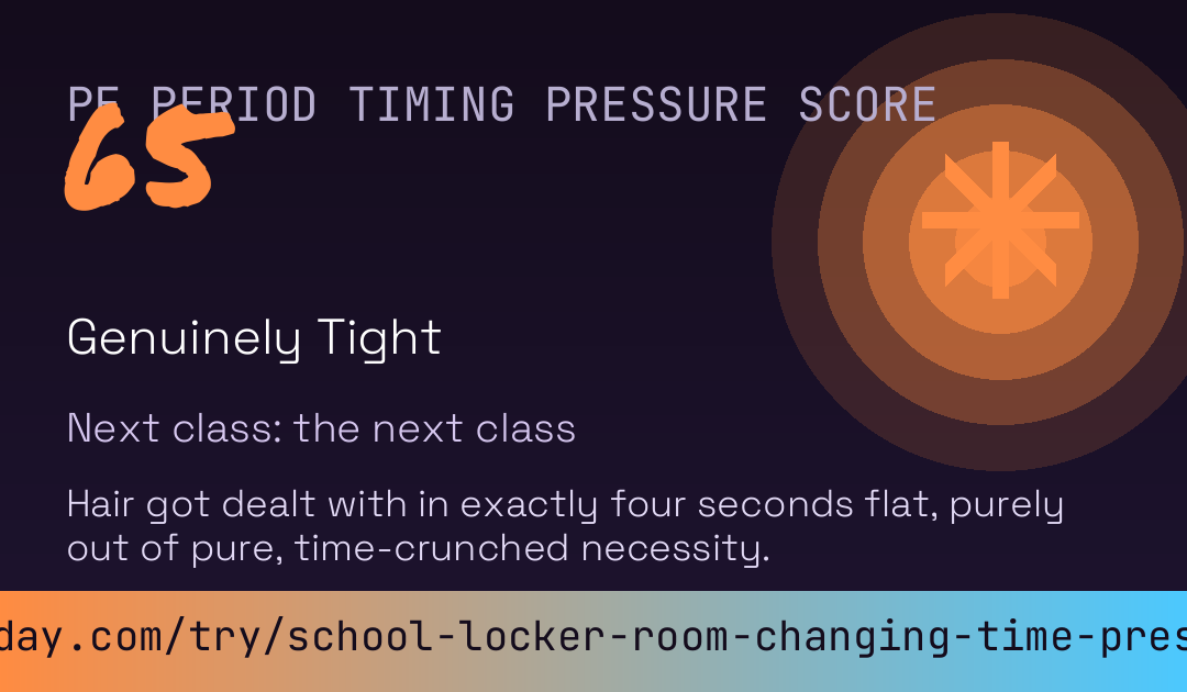 PE Period Timing Pressure Score card