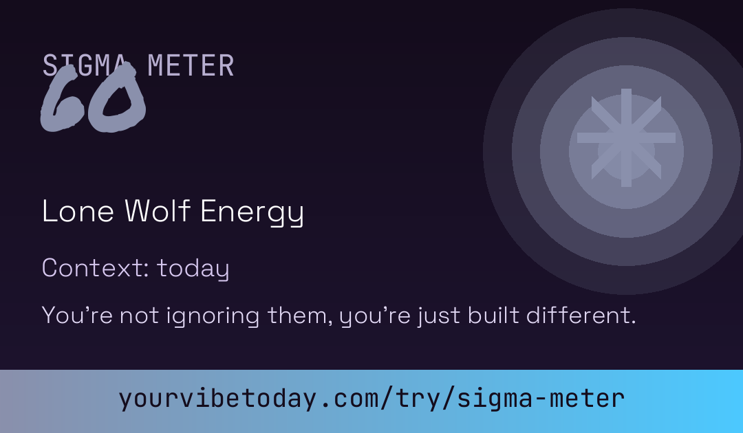 Sigma Meter card
