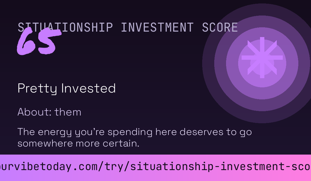 Situationship Investment Score card preview