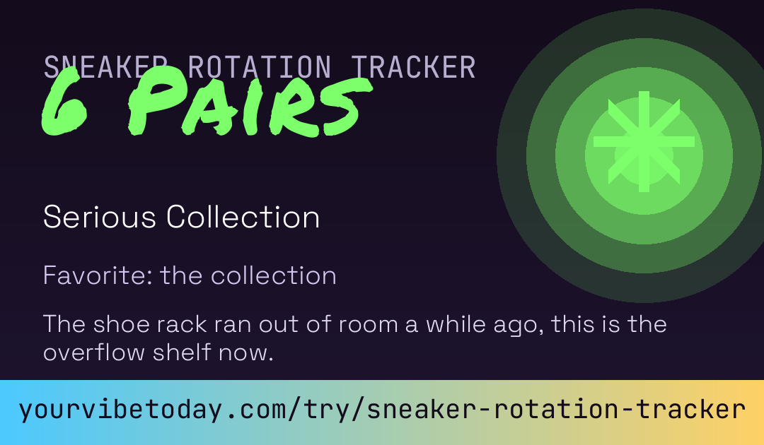 Sneaker Rotation Tracker card