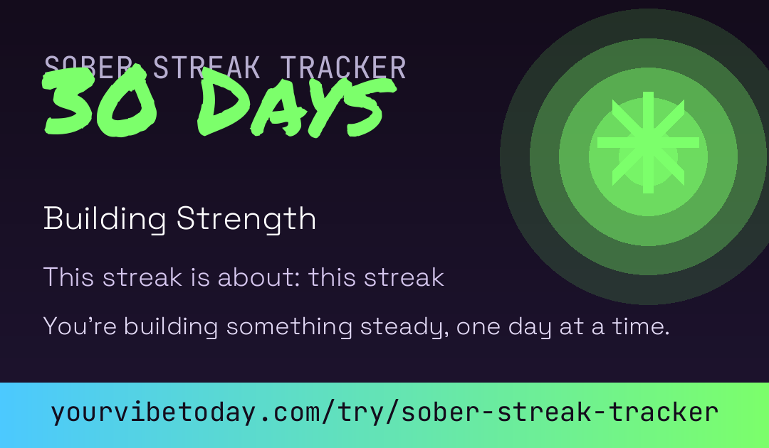 Sober Streak Tracker card preview